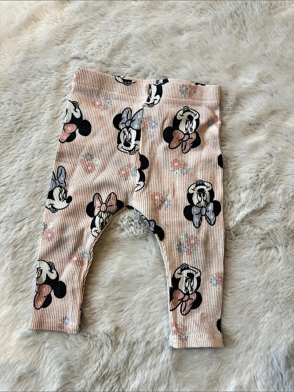 Disney Minnie Mouse Print Pink Leggings